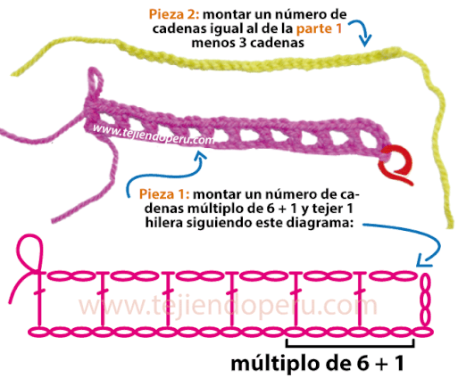 Cómo tejer el punto filet entretejido a crochet