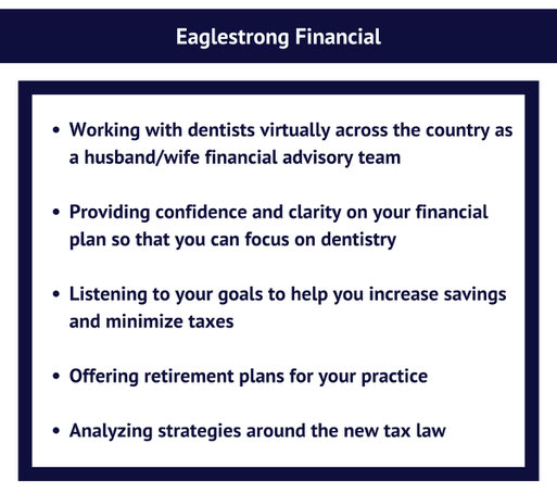 Financial planning for dentists based in Memphis, TN...trusted advisors with a fee-only, fiduciary approach...increase savings and minimize taxes