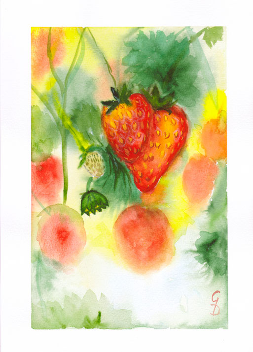 Erdbeeren,  A4, 150€