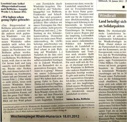 Wochenspiegel 18.01.2012