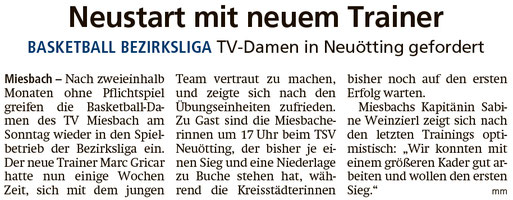 Bericht im Miesbacher Merkur am 29. Januar 2022 - Zum Vergrößern klicken