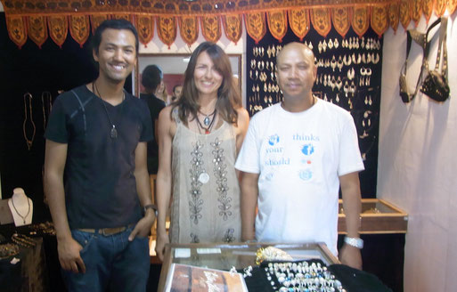 Bikram, Krishna (Bikrams Vater) und ich in Goa