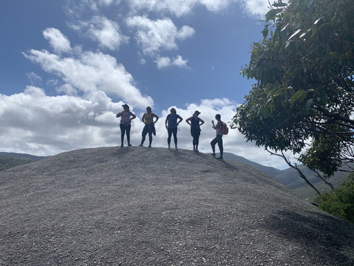 Wilson's Prom Hike - group of ladies atop a rock