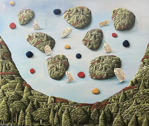 'Islands, Hauraki Gulf' 120 x100 cm, Oil on canvas 2025 SOLD