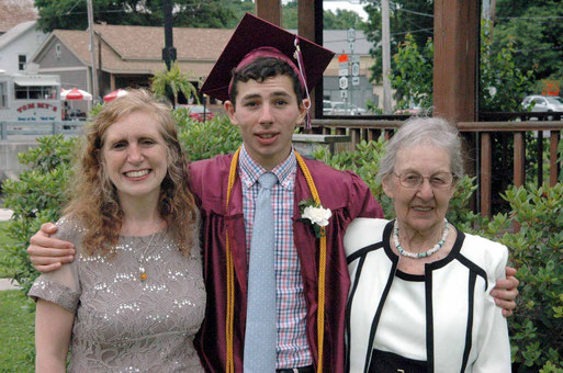 Margaret with her son and mother