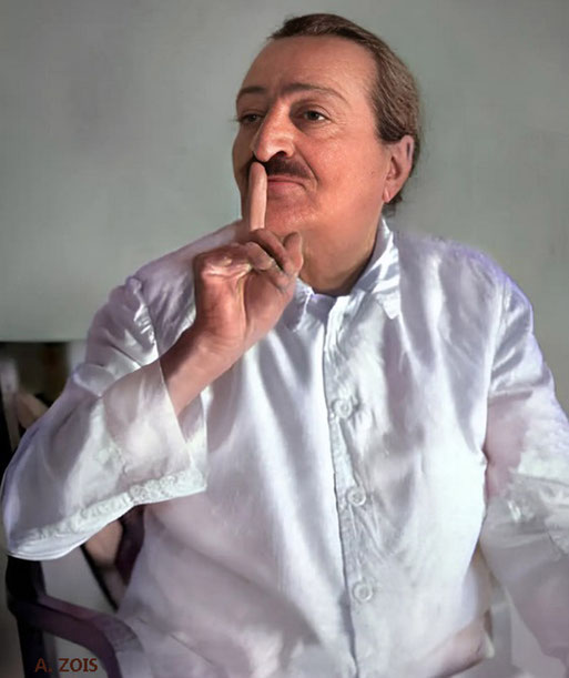 1950. Meher Baba. Image rendition by Anthony Zois.