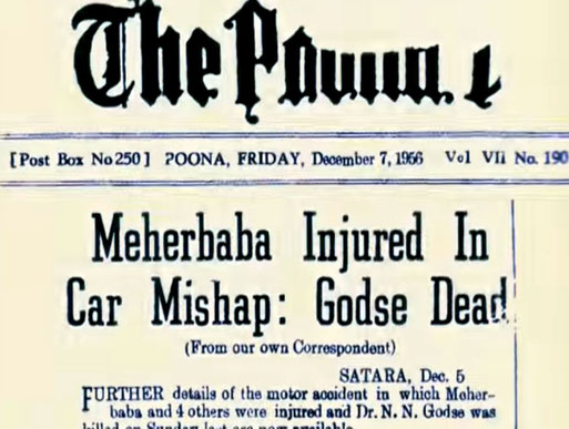 1956 car accident reported in a Poona newspaper