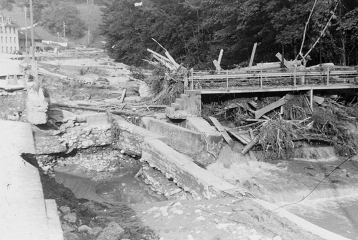 Unwetterschäden in Wald (Bild: zeitgenössische Medien)