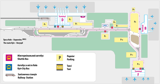 Map of Kyiv Boryspil International Airport