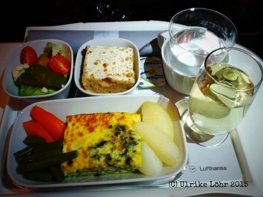 vegetarisches Sondermenu Rückflug