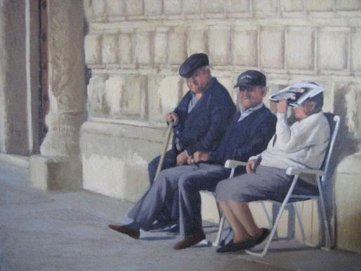 Viejos al sol en Cogolludo