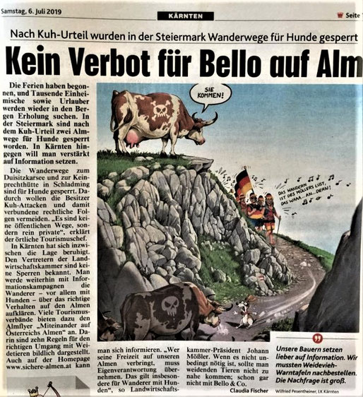 Kein Verbot für Hund auf der Alm