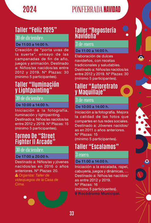 Programa de la Navidad en Ponferrada