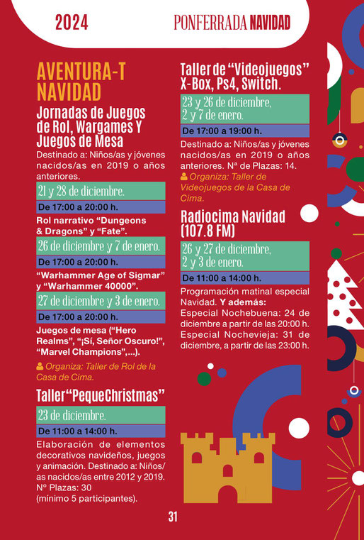Programa de la Navidad en Ponferrada