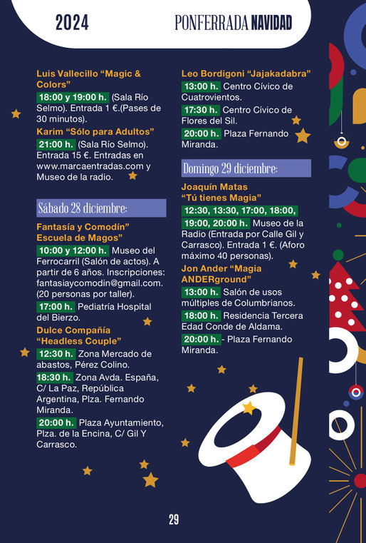 Programa de la Navidad en Ponferrada