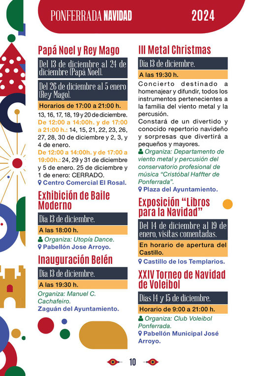 Programa de la Navidad en Ponferrada