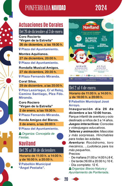 Programa de la Navidad en Ponferrada