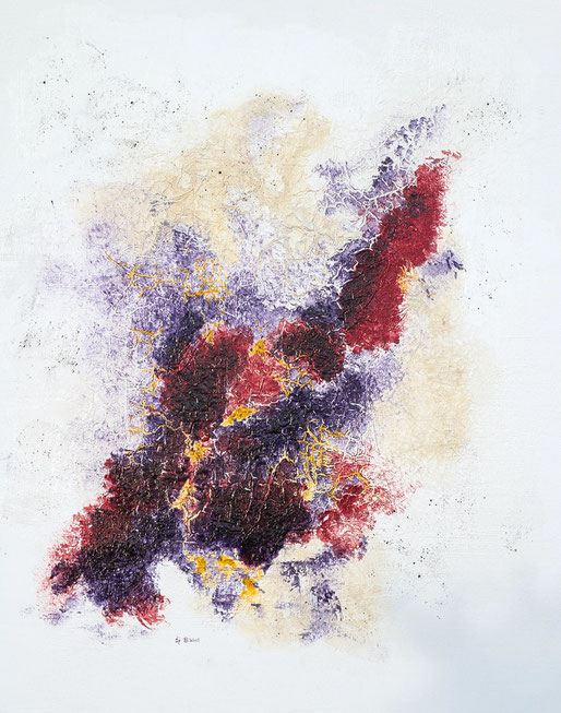 „Entstehung“ / 2013 / Baumaterialien-Mischtechnik auf Leinwand 100 x 120 cm
