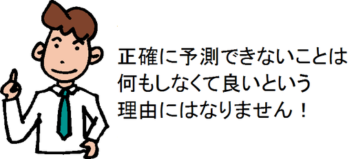 正確に予測できないことは何もしなくて良いという理由にはなりません！