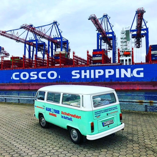VW Bulli T2 Oldie Tour Hamburg Stadtrundfahrt