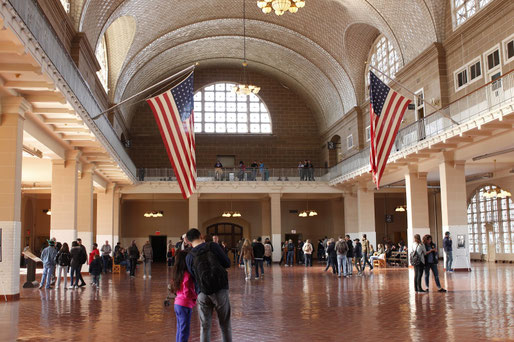 The Immigration Hall of Ellis Island, New York