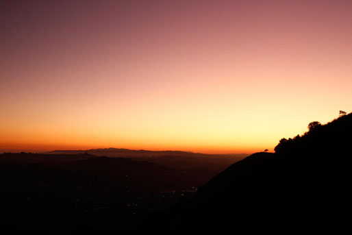 Sonnenuntergang Los Angeles, Sonnenuntergang am Hollywood Sign