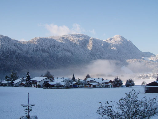 München . Blick zu den Alpen