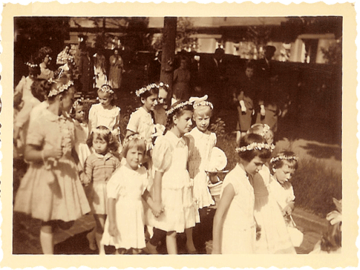 Fronleichnamsprozession in Sandleiten aus dem Jahr 1960