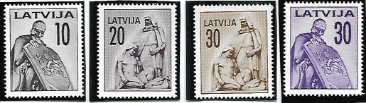 Monuments Latvian Rubel Lats Santimi Kopeks 