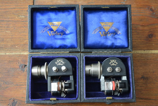 2 examples of the later "Varley for Radio" pickups, the final form type is on the right.
