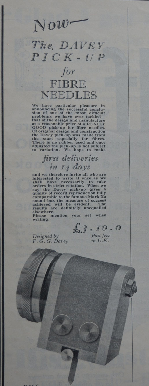 E.M.G Advert in the Gramophone magazine November 1932