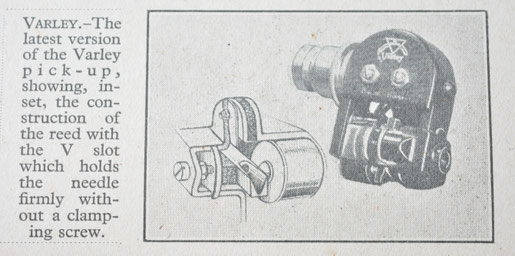 Varley Pickup in it's final ADD-ON form with "V" Needle clutch C. October 1930.