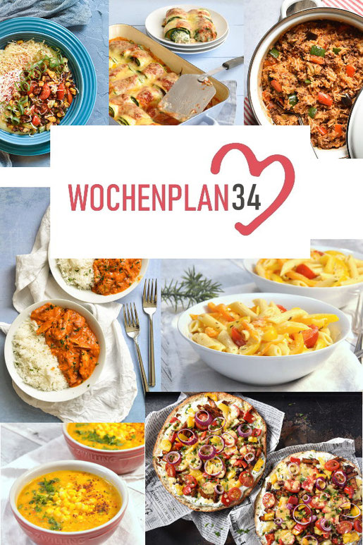 Was soll es die Woche bloß zu essen geben? Leckeres Gemüse, Pasta, Pizza oder lieber ein Curry oder Reisgericht? Hier kommt Wochenplan 34, Thermomix