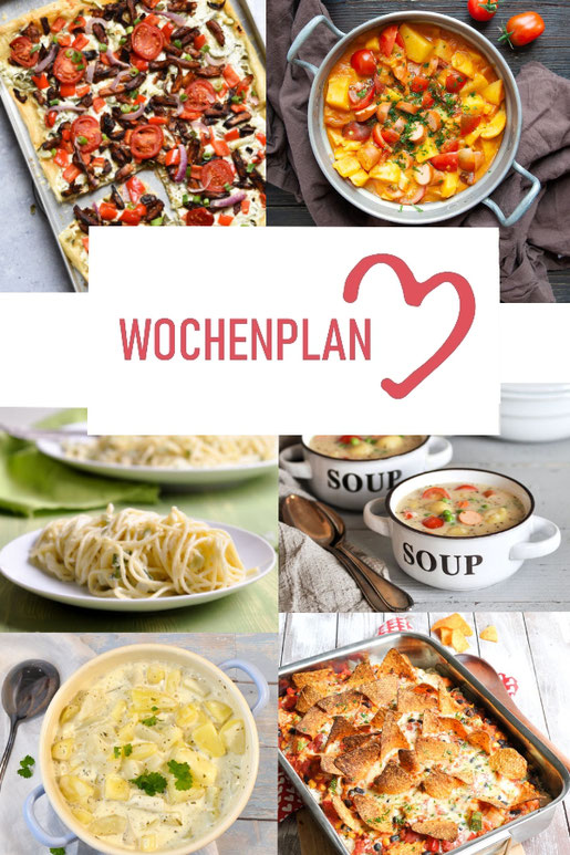 Was soll es die Woche bloß zu essen geben? Ich habe dir hier eine ganze Woche an leckeren Rezepten zusammengestellt - du kannst sie alle vegan oder vegetarisch kochen - der mix dich glücklich Wochenplan für den Thermomix - Nummer 2