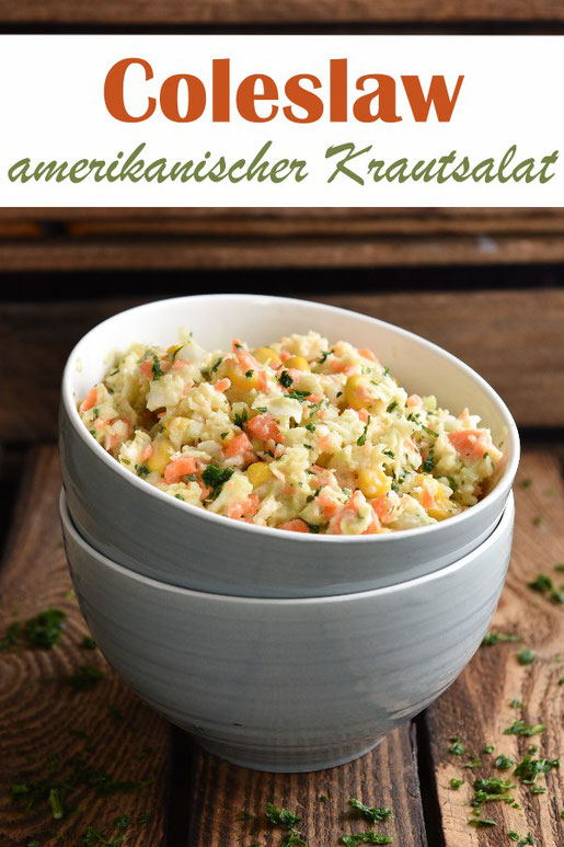 amerikanischer Krautsalat Coleslaw vegetarisch, vegan möglich, großartige Grillbeilage oder für das Buffet, ratz fatz gemacht mit dem Thermomix