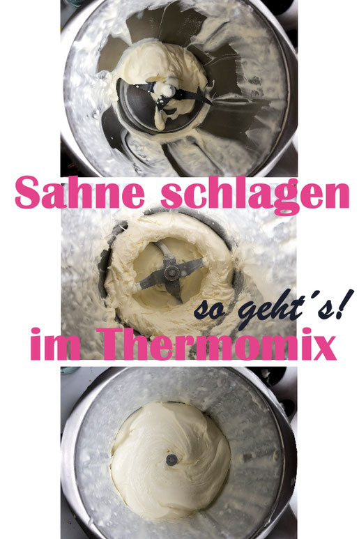 Sahne im Thermomix zu schlagen ist ohne Schmetterling ganz einfach - hier ist eine Anleitung - Mengen von 150 g - 800 g sind möglich