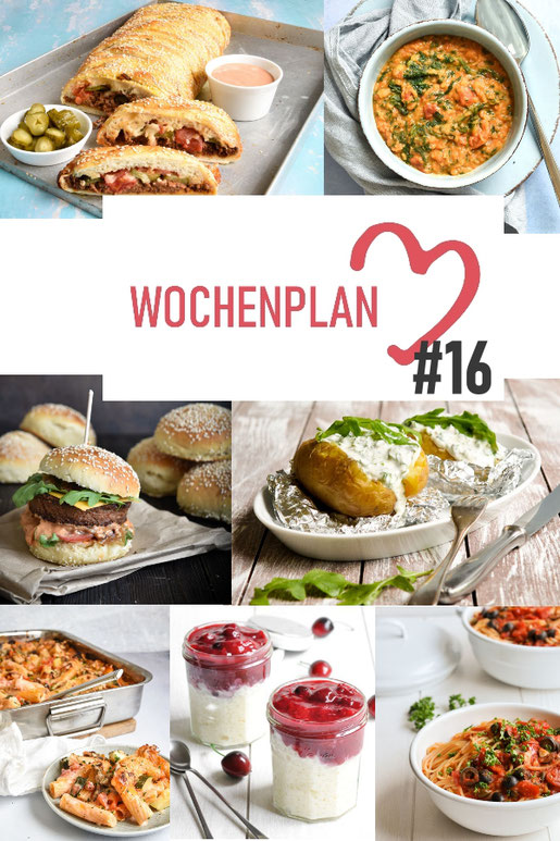 Was soll es die Woche bloß zu essen geben? Ich habe dir hier eine ganze Woche an leckeren Rezepten zusammengestellt - du kannst sie alle vegan oder vegetarisch kochen - der mix dich glücklich Wochenplan für den Thermomix - Nummer 16
