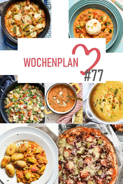 Was soll es die Woche bloß zu essen geben? Leckeres Gemüse, Pasta oder lieber ein Curry oder Reisgericht? Hier kommt Wochenplan 77, Thermomix