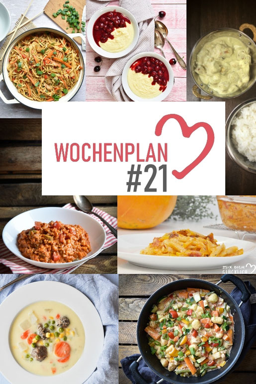 Was soll es die Woche bloß zu essen geben? Ich habe dir hier eine ganze Woche an leckeren Rezepten zusammengestellt - du kannst sie alle vegan oder vegetarisch kochen - der mix dich glücklich Wochenplan für den Thermomix - Nummer 21