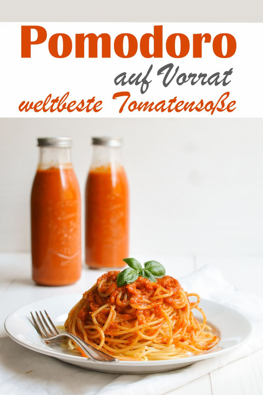 weltbeste Tomatensoße für Spaghetti Pomodoro auf Vorrat, ca. 1,5 Liter, schnell und einfach gemacht