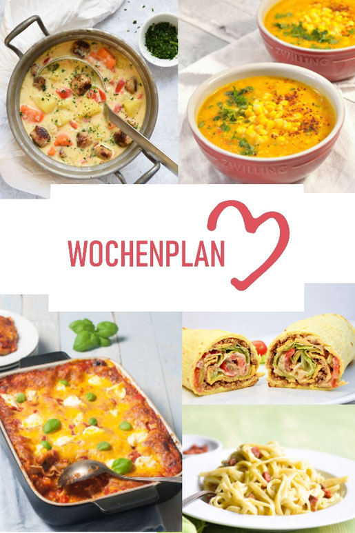 Was soll es die Woche bloß zu essen geben? Ich habe dir hier eine ganze Woche an leckeren Rezepten zusammengestellt - du kannst sie alle vegan oder vegetarisch kochen - der mix dich glücklich Wochenplan für den Thermomix - Nummer 3