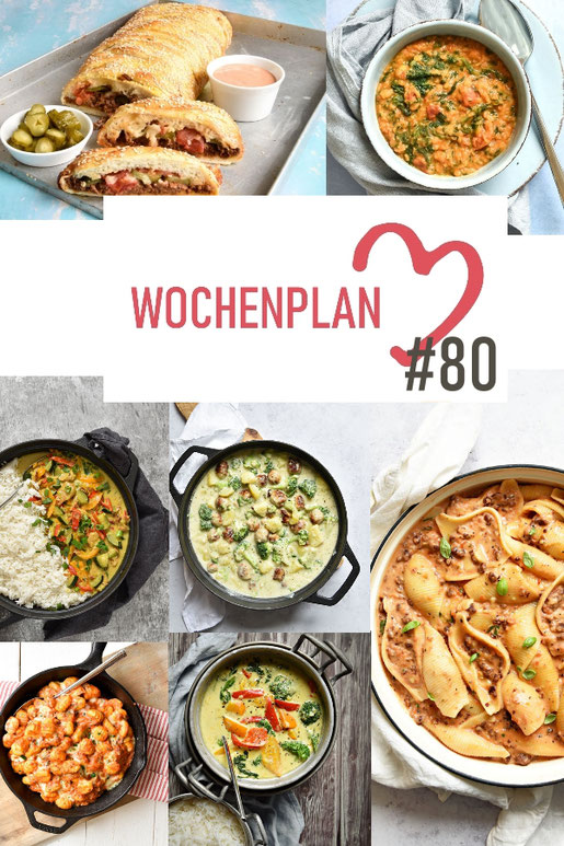 Was soll es die Woche bloß zu essen geben? Ich habe dir hier eine ganze Woche an leckeren Rezepten zusammengestellt - du kannst sie alle vegan oder vegetarisch kochen - der mix dich glücklich Wochenplan für den Thermomix - Nummer 80