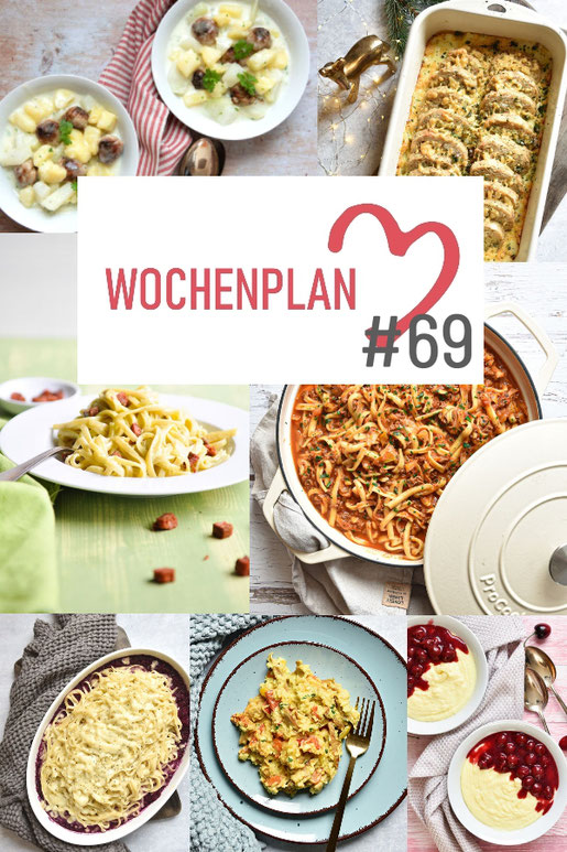 Was soll es die Woche bloß zu essen geben? Ich habe dir hier eine ganze Woche an leckeren Rezepten zusammengestellt - du kannst sie alle vegan oder vegetarisch kochen - der mix dich glücklich Wochenplan für den Thermomix - Nummer 69