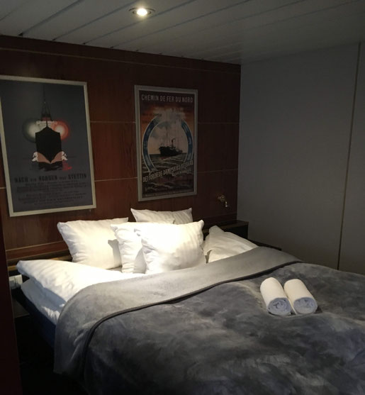 Our Commodore Deluxe cabin on the DFDS ferry