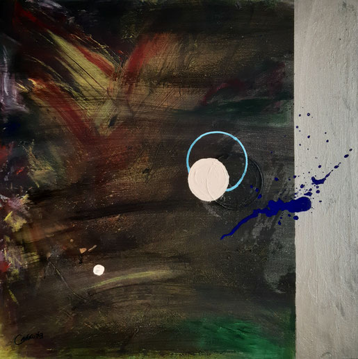 IL NOSTRO LATO OSCURO - OUR DARK SIDE   Acrilico su tela 52x52x4 cm. Acrilic on canvas 20,47x20,47x1,18 in. (2023)
