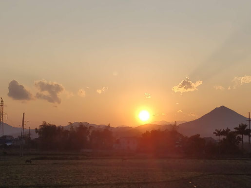 On termine par un beau coucher de soleil !