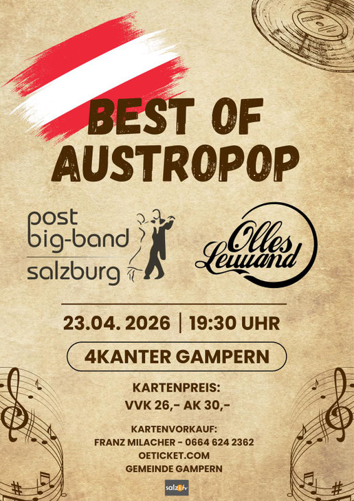 Olles Leiwand beim gemeinsamen Konzert mit der Post Big Band Salzburg