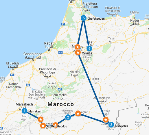 Itinerario Tour in Marocco