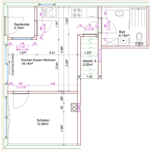 Grundriss Ferienwohnung