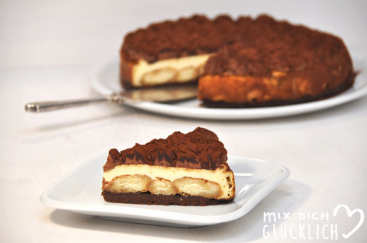 Tiramisu Käsekuchen - zwei Klassiker treffen aufeinander, vegan möglich